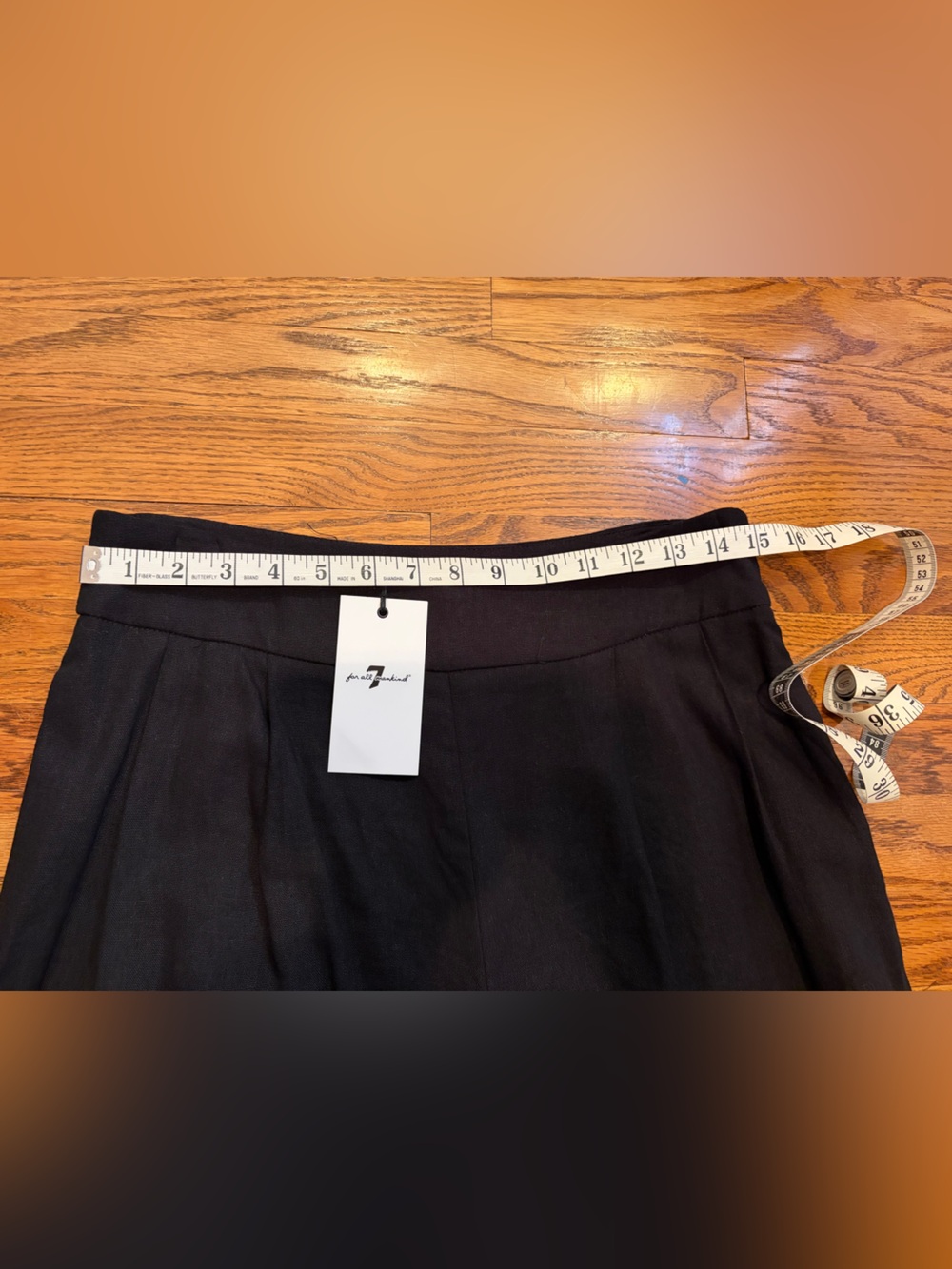 7 For All Mankind High Waist Linen Wide Loose Leg Pants - Picture 10 of 12